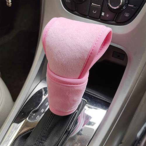 Tianmei Universal Fit Automotive Gear Shifter Knob Cover Car Shift Lever Interior Decor Accessories ((Pure Pink) - color: Pure Pink