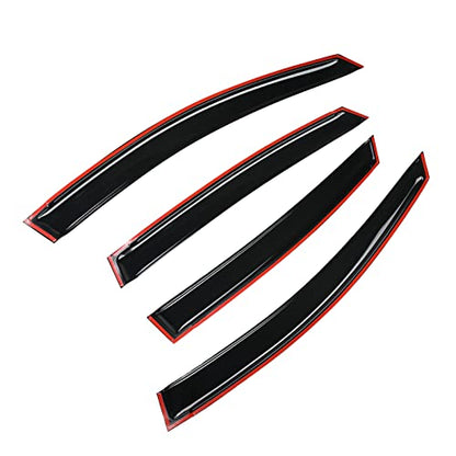 4 Pieces Smoke Tinted Tape-On Side Window Visor Deflectors Rain Guards Designed for 2018-2023 XV Crosstrek 2017-2022 Impreza Hatchback - size: 2018-2022 Subaru XV Crosstrek