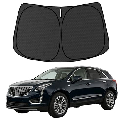 XT5 Customized Windshield Sun Shade for 2017 2018 2019 2020 2021 2022 2023 2024 2025 2026 XT5 Front Window Sunshade Visor Protector Foldable Blocks UV Rays Keep Car Cooler Accessories - size: For XT5 2017-2026