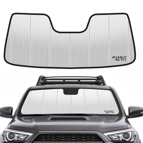 Windshield Sun Shade Compatible for 2020-2024 Toyota 4Runner Silver Reflective Foldable Front Sun Visor Sunshade Protector with Storage Bag Keep Interior Cool - size: 2020-2024-Toyota-4Runner