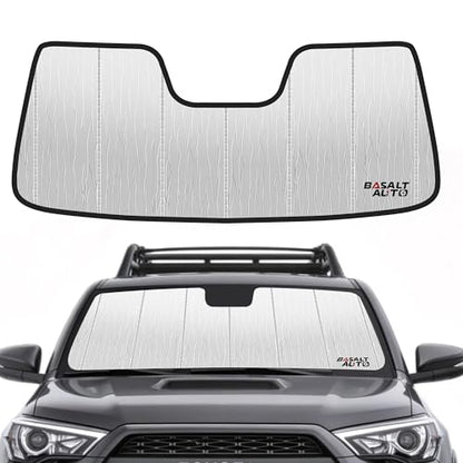 Windshield Sun Shade Compatible for 2020-2024 Toyota 4Runner Silver Reflective Foldable Front Sun Visor Sunshade Protector with Storage Bag Keep Interior Cool - size: 2020-2024-Toyota-4Runner