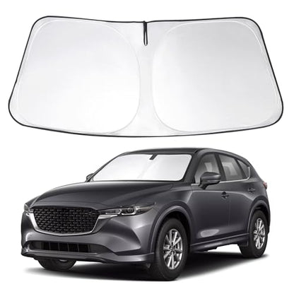 Windshield Sun Shade Custom Fit 2017-2023 2024 2025 2026 Mazda CX5 CX-5 Accessories Front Window Sunshade Shield Blocker Keeps Car Cool - size: For Mazda CX5 2017-2026