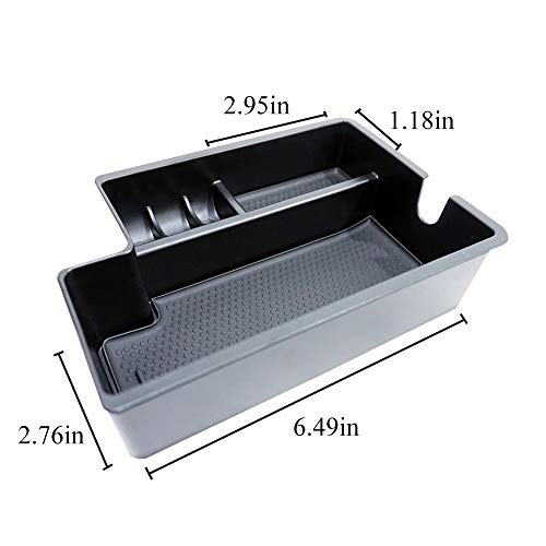 Center Console Armrest Storage Box Compatible with Mitsubishi Outlander Sport 2012 2013 2014 2015 2016 2017 2018 2019 2020 2021 ABS Tray Insert Organizer Glove Pallet - size: 2012-2020 Mitsubishi Outlander Sport