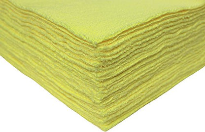 Detailer's Preference Premium Edgeless Microfiber Towels, 350 GSM, Ultra Soft, Lint-Free, Streak-Free, Scratch-Free, Highly Absorbent, for Auto, Home, and Detailing,16x16, 12-Pack, Yellow - color: Yellow
