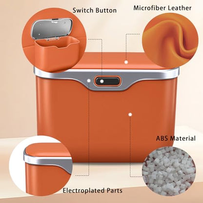 Car Trash Can with Lid, Leakproof Auto Garbage Bin, Waterproof Car Trash Bag Holder with PU Leather Top for Back of Seat/Door, Fit for SUVs, Sedans, Trucks Purple - color: Purple