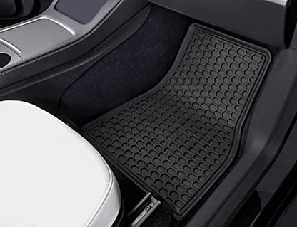 Custom-fit for 2011-2025 Dodge Durango 3rd Row -7 Seater All Weather Rubber 2ND Row Bench Premium All-Weather Rubber Floor Mats and Liners Front and 2nd Row Heavy Duty Set (Black)