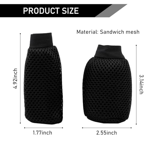 2 PCS/Set Car Gear Shift Knob Cover & Car Handbrake Cover, Anti-Slip Car Gear Shift Handle, Handbrake Cover Gear Cover Set, Universal for Most Cars (Black) - color: Black