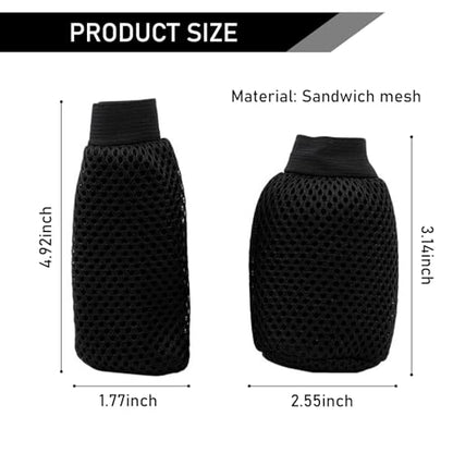 2 PCS/Set Car Gear Shift Knob Cover & Car Handbrake Cover, Anti-Slip Car Gear Shift Handle, Handbrake Cover Gear Cover Set, Universal for Most Cars (Black) - color: Black