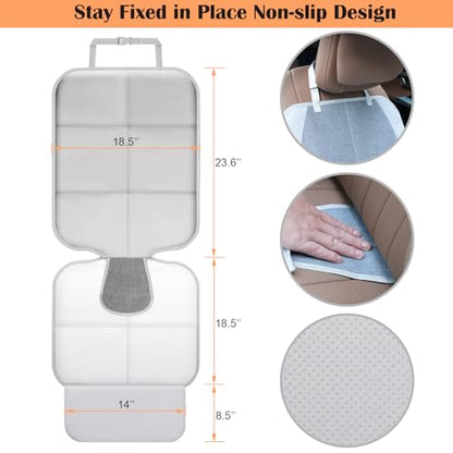 Meolsaek Car Seat Protector, Non-Slip Backing Will Not Leave Imprint, Waterproof Thicker Car Seat Cover for SUV, Sedan, Truck, Leather Car Seat Cushion (Gray 1pc) - color: Gray 1pc
