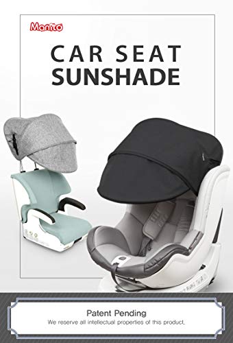 Manito Sun Shade Extender/Auxiliary Canopy for Car Seat (Black Grey) - color: Black Grey