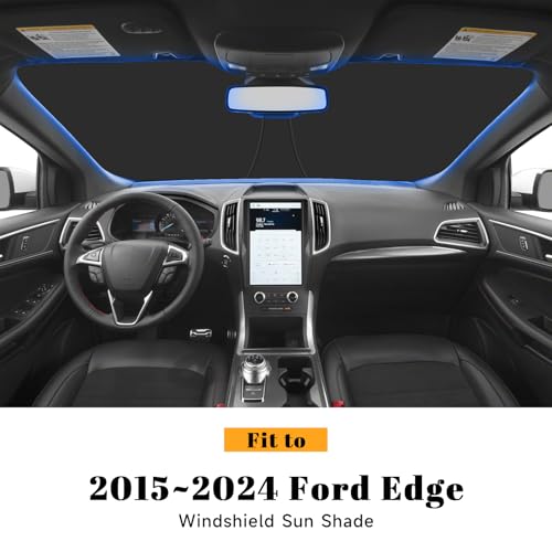 Car Windshield Sun Shade for Ford 2015-2024 Edge Accessories (OEM Design) Reflective Foldable Heat Insulation Sunshade for Ultimate Protection - size: for Ford 2015-2024 Edge