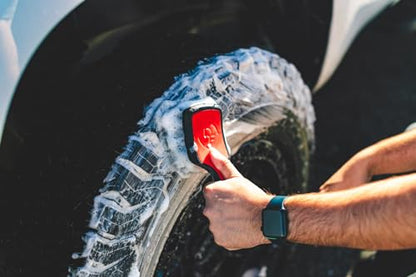 Detail Factory - ProGrip XL Tire Brush - Ergonomic ProGrip Handle - Stiff Synthetic Bristles to Cut Through Grime - Octane Ectoplasm - color: Lime/Black, size: X-Large
