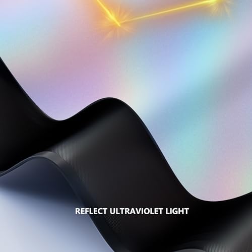 Sunshade Car Front Windshield Laser Titanium Silver Sun Shade Iridescent Cars Sunshade Foldable Sun Shield Cover Block UV Rays, Car Light Blocking Curtain Suitable for Most Cars Medium 55.9 x 29 in - color: Laser, size: M