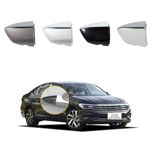 Car Exterior Door Handle Cap Compatible with VW Jetta 7 A7 mk7 2019 2020 2021 2022 2023 17A837879 17A837880 Door Handle Cover Accessories Lock Cap Black with Electroplating - color: Black With Electroplating, size: Right passenger side