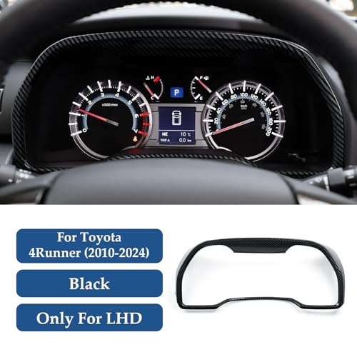 Car Speedometer Surround ABS Sticker Carbon Fiber Decal Cover Interior Trim Accessories for Toyota 4Runner SUV 2010-2025 Black - color: Speedometer Surround