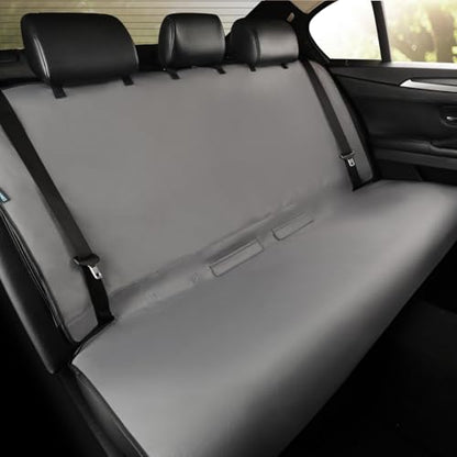 Waterproof Car Seat Covers Grey with - Washable Rear Bench Car Seat Protectors with Anti Slip Bottom - Durable Auto Seat Cushions Universal Fit for Vehicles Cars SUV Trucks - color: Rear Seat Grey