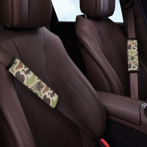 Duck Camo Universal Seat Belt Pads 2-Pack Soft Car Safety Seat Belt Strap Shoulder Pad Comfortable Car Interior Automotive Fit Most Cars, Truck, Suv, or Van - color: Duck Camo-A