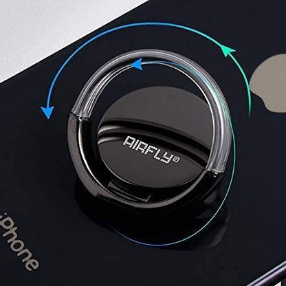 AirFly Phone Finger Ring Holder, 4 in 1, Universal Metal Phone Ring, Table Stand Kickstand, Car Vent Mount, Finger Grip Compatible All Smartphones (Rose Ring) - size: Rose Ring