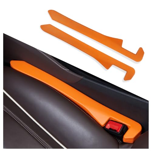 IHOTDER Super Flexible Car Seat Gap Filler,Durable Car Organizer Between Seats for Tightly Filling Seat Gaps,Universal CCar Side Seat Gap Filler CCar Accessories for Women & Men (Orange/2PCS)… - color: Orange