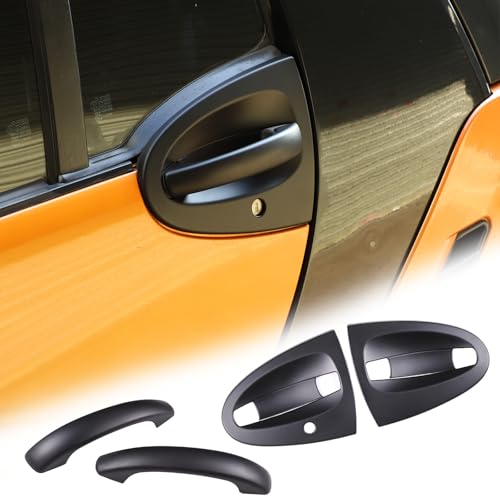 Car Exterior Door Handle Cover Anti-Scratch Decoration Accessories Compatible with Mercedes-Benz Smart 451 Fortwo 2009-2015 (Matte Black) - color: Matte Black
