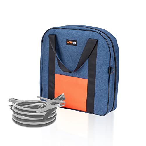 15 Inch Jumper Cable Bag, Heavy Duty Cable Storage Bag, Water Resistant Cable Organizer Bag for Jumper Cable, EV Charging Cables, Cords and Hoses (15 Inch Blue) - size: 15 Inch Blue