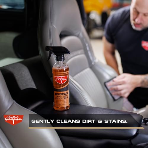 Jay Leno's Garage Leather Cleaner and Conditioner for Car Interior – Advanced Car Seat Leather Cleaner and Conditioner, Auto Leather Care Kit for Interior Detailing and Upholstery Cleaning - style: Treatment Kit