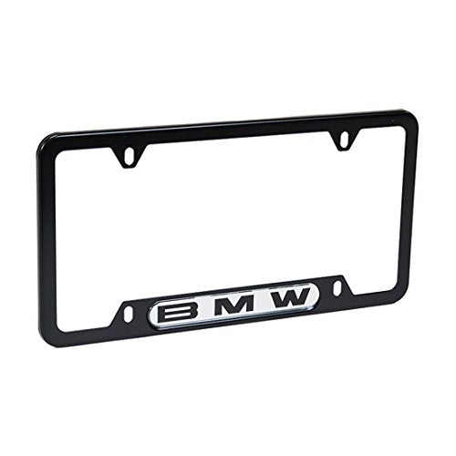 BMW License Plate Frame Wording (Black) - color: Black