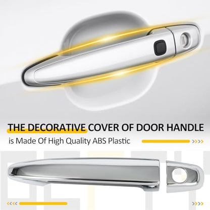 OCPTY 4PCS Door Handle Covers for 2008-2011 for Lexus GS450h/GS460,2003-2009 for Lexus GX470,2003-2009 for Toyota 4Runner,2006-2011 for Toyota Avalon Exterior Driver Side & Passenger Side Chrome