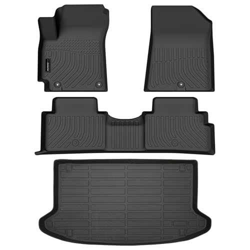 Auxko All Weather Floor Mats Cargo Mat Fit for Kia Soul 2026 2025 2024 2023 2022 2021 2020(Only for Upper Deck,Without Subwoofer) Soul Accessories All Season Guard Odorless Anti-Slip Liner Black - size: soul|2020-2026|floor + cargo mats