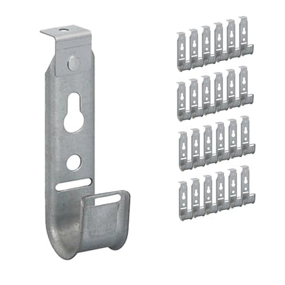 ICC Ceiling Mount J Hook 3/4” Without Retainer Clip - Galvanized Steel Cable Management Hooks for Hanging Cable - Rust-Resistant, EIA and TIA Compliant - 3/4 Inch 25 Pack - size: 3/4 in, style: Ceiling Mount