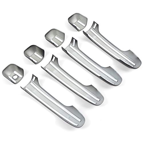 ITrims Door Handle Cover Trim for Toyota 4Runner 4WD N280 Prado J150 2010-2024 2018 2019 2020 Car Styling Accessories Exterior Door Handles 8PCS ABS (No Smart Key Holes Matte Black) - size: No Smart Key Holes Matte Black
