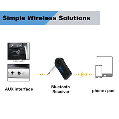 Bluetooth AUX Adapter for Car, Wireless Audio Receiver Portable Hands-Free Car Kits with AUX 3.5mm - color: BT003