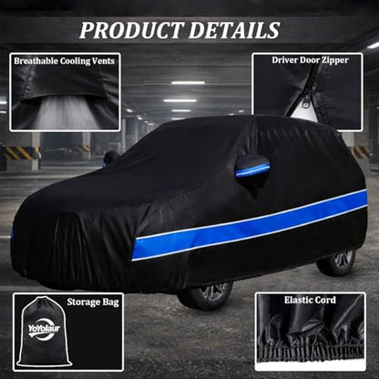 Car Cover Custom Fit RAV4,10-Layer Car Cover Waterproof All Weather,Full Exterior Cover with Cotton Lining,Sun Rain UV Dust Snow Protection with Door Zipper,Fit for RAV4 2006-2025 - size: Custom Fit for Rav4