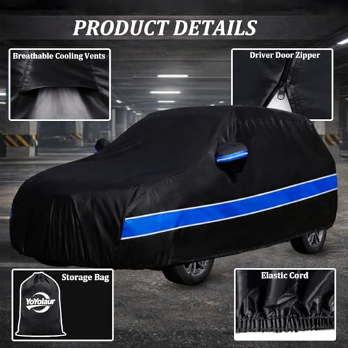 Car Cover Compatible with Honda CR-V,10-Layer Car Cover Waterproof All Weather,Full Exterior Cover with Cotton Lining,Sun Rain UV Dust Snow Protection with Door Zipper,Fit for 1995-2025 - size: Custom Fit for Honda Cr-v