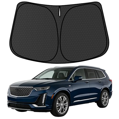 XT6 Customized Windshield Sun Shade for 2020 2021 2022 2023 2024 2025 2026 XT6 Front Window Sunshade Visor Protector Foldable Blocks UV Rays Keep Car Cooler Accessories - size: For XT6 2020-2026