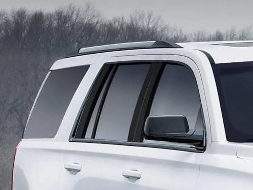 Rvinyl Pillar Post Pre Cut Window Trim Kits in Gloss Black Compatible with Chevrolet Tahoe 2015-2020 - Adhesive Backs - color: Gloss (Black)
