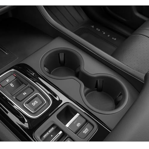 LUWU 2026 Passport Center Console Cup Holder Compatible with 2023 2024 2025 Pilot & 2026 Passport Interior Accessories Center Console Silicone Cup Holder Insert 2025 Pilot Accessories Black - color: 2026 Passport & 2023-2025 Pilot Cup Holder