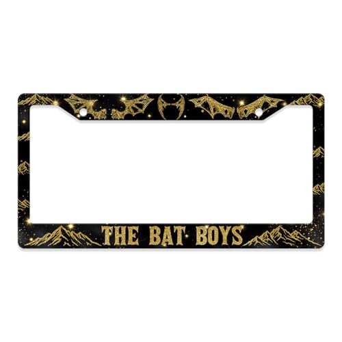 GENANY Acotar Velaris License Plate Frame License Plate Frames, Bookish Car License Plate Cover Fits Standard US Vehicles, Novel Car Accessories, Personalised Car Decorations for Women Men - color: ACOTAR Bat Boys
