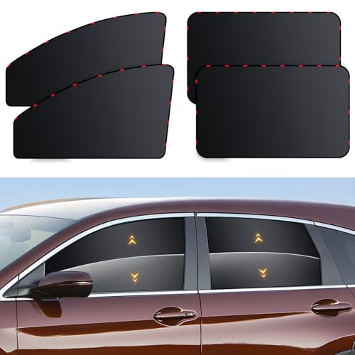 ZATOOTO Car Window Shades - 4 Pack Car Window Covers Premium UV Blocking, Side Window Curtains Full Blackout for Privacy, Breastfeeding, Napping, Camping, and Travel, Universal Fit for Most Vehicles - color: Blackout 4pcs