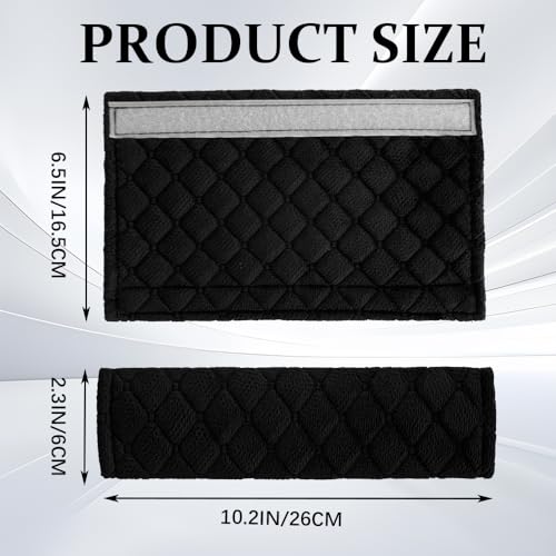 2PCS Car Seat Belt Pads Cover, Fluffy Car Seatbelt Covers, Soft Car Seat Belt Strap Cushion Protect Your Neck and Shoulder, Driving Seat Belt Shoulder Strap Cover for Most Autos (Black) - color: Black