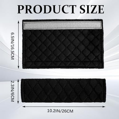 2PCS Car Seat Belt Pads Cover, Fluffy Car Seatbelt Covers, Soft Car Seat Belt Strap Cushion Protect Your Neck and Shoulder, Driving Seat Belt Shoulder Strap Cover for Most Autos (Black) - color: Black