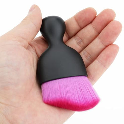 Car Detailing Brush, Soft Bristle Cleaning Brush, Scratch-Free Auto Duster Tool for Dashboard, Air Vents, Leather & Interior Cleaning (Black&Purple&Rose) - color: Black&Purple&Rose