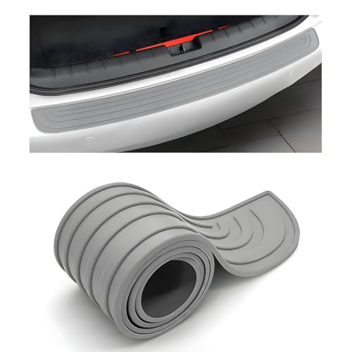 Car Rear Bumper Protector Guard, Anti-Scratch Auto Trunk Door Entry Protection Strip, Non-Slip Rubber Bumper Protective Cover Guard for Most Cars Trucks SUVs (Gray, 35") - color: Gray, 35"