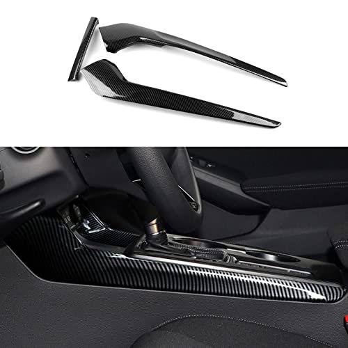 Car Side Gear Shift Cover Strip Decals for 2022 2023 2024 2025 Honda Civic 11th Gen Accessories ABS Carbon Fiber Interior Stickers - color: Gear Shift Side Cover