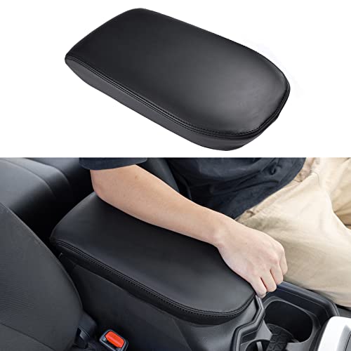 JDMCAR Center Console Armrest Cover for 2025 Toyota RAV4 Accessories 2024 2023 2022 2021 2020 2019 Leather Middle Console Lid Cover Pad Protector Elbow Arm Rest Covering Car-(Black) - color: Cover-Black