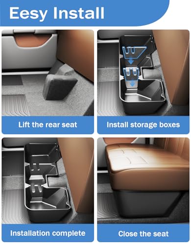 FengYu Under Seat Storage Box - Compatible with 2019-2026 Dodge Ram 1500 Crew Cab (New Body Style),Heavy-Duty Truck Organizer Under Back Seat Organizer Box - size: 2019-2026 Dodge Ram 1500