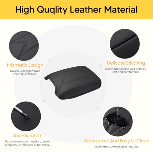 Shademax Center Console Cover for Nissan Pathfinder 2022-2025 2026 Armrest Cover Cushion Pad Arm Rest Cover Leather Console Lids Protector Middle Console Cover for Pathfinder Accessories Anti-Scratch - size: For Nissan Pathfinder 2022-2026