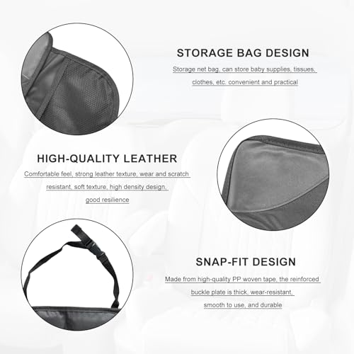 Car Seat Protection Pad, Waterproof 600D Fabric Auto Seat Cover with Thick Padding & Storage Pockets, Anti-Slip Large Protective Cover Mat for Most Vehicle Front Seats (Black) - color: Black