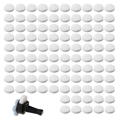 100 PCS Car Air Freshener Refill Felt Pads - 17 mm Unscented Essential Oil Perfume Refill Pads, Air Freshener Replacement Pad, Universal Essential Oil Diffuser Pad for Vent Clips, Home, Car Use