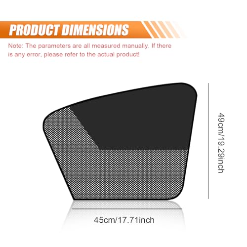 Car Front Side Window Sunshade, Magnetic Automotive Windshield Privacy Curtain with Half Shade, Mesh Sun Protection Cover Blocks Heat, Glare, UV Rays for Driver Passenger (Front) - size: Front (2PCS)